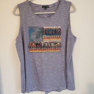 Rxb embroidered tank